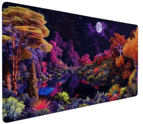 Tapis de Souris Gamer, Tapis de Souris XXL 1200x600x3mm Tapis Souris D'épaisseur de Protecteurs pour Gamer, Ordinateur, Mac, PC, Tapis de Souris Ergonomique, Tapis de Souris (Violet, Paysage) T-D