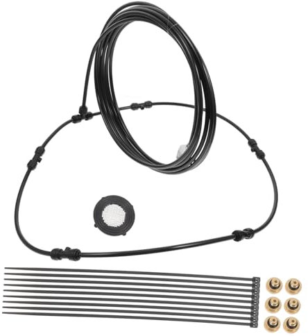 Yardwe 1 Jeu Kit De Ventilateur De Brume Kit De Brumisation Ventilateur Ventilateur Extérieur Ventilateur Brumisateur à Seau Tuyau De Terrasse Black Laiton