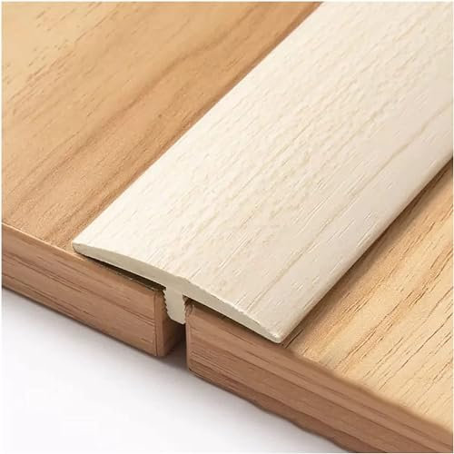 Bande de Transition de Sol pour Porte de Cuisine ou Chambre à Coucher, Bande de Transition de Sol en PVC Extra Large de 1-3/5 po pour Bois vers carrelage/Porte, Couvre-jo,#2-125cm/49.2in
