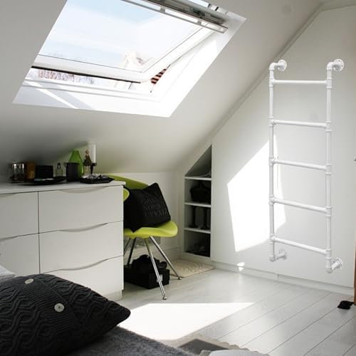 Scala per mansarda in metallo resistente, scala antincendio per finestre e pozzi di emergenza, 180,3 cm