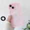 QLTYPRI Bow Case for iPhone 13/iPhone 14, Clear Cute Ribbon Bow Phone Case Curly Wavy Aesthetic Phone Case, Slim Soft Transparent Shockproof Protective Cover for Women Girls - Pink