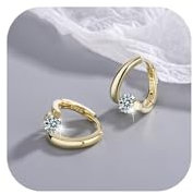 Creolen Gold Ohrringe, Kleinfür für Damen Herren Ohrstecker Hypoallergene 14K Vergoldet A+++ Zircon Kleine Knorpelohrringe Hypoallergen Huggie Helix Knorpel Ohrringe