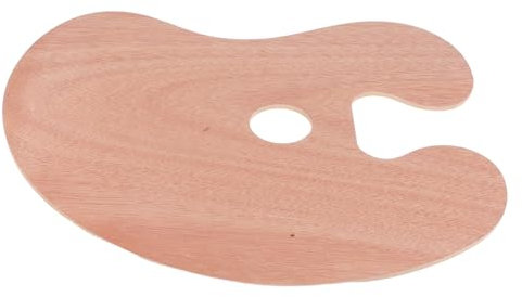 DIYEAH Palette De Peinture Bois Design Spécial avec Trou Pouce Portable Réutilisable pour Artistes Huiles Gouache Mélange Facile des Couleurs Adapté Débutants Et Professionnels