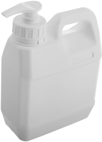 DECOMELODY Savonnette Bidon Distributeur en Plastique avec Pompe 1l Pichet de Rangement Pratique avec Poignée pour Shampoing et Gel Bain pour Voyage et Salle de Sport