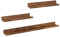 WOLTU Wandregal, Regal Wand 3er Set, Hängeregal Bilderleiste Schweberegal, 40 80 cm, Regalbrett MDF, für Wohnzimmer Schlafzimmer, Rustikales Braun