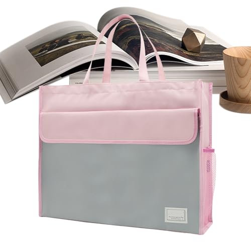 Porte-documents - Porte-documents A3 avec poignée - Sac à main portable de grande capacité pour documents, cartes, messages