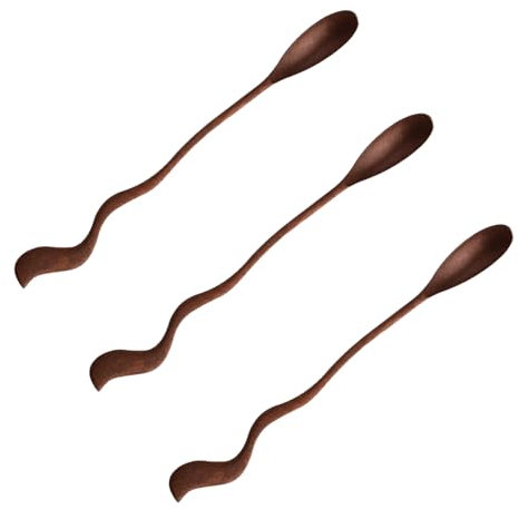 Purecopper Cucchiaino da caffè vintage da 18 cm, in rame anticato forgiato a mano, adatto per mescolare caffè, latte e cocktail (3)