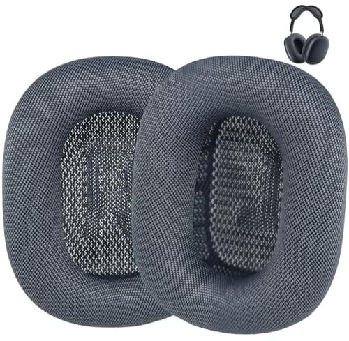 Adhiper Upgraded Replacement AirPods Max(2024) Ear Cushions for Airpods Max Over-Ear Headphones, Ear Pads with Durable Mesh Fabric, Softer Foam - Midnight