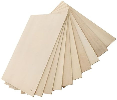 DOITOOL 10 Piezas Tableros de Madera sin Terminar Manualidades Planchas de Madera Multiusos Proyectos de DIY