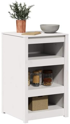 vidaXL Küchenschrank MEPPEL Weiß 55 x 55 x 92 cm Massives Kiefernholz | Bietet viel Platz zum Verstauen von Dingen, Maßgeschneiderte Regale, die nahtlos integriert sind, Moderner Look,