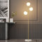 KlkrzJwy Lampadaire Nordique Doré 3 Boules De Verre Lampe Haute Base en Marbre Lampadaire avec Interrupteur À Pied E27 Variateur De Lumière À Trois Couleurs Luminaire pour Salon Salle D'étude Salle À