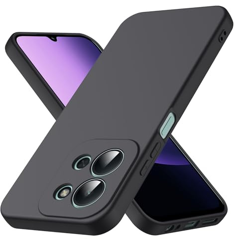 Byvuwiay Handyhülle für Xiaomi Redmi 15C Hülle - Schwarz | Weiche TPU Flüssigsilikonhülle, Stoßfest Kratzfest Xiaomi Redmi 15C Schutzhülle
