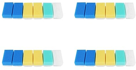 Awwertse Baby (24 Pieces) Soft Foam Washer with Cradle Cap Brush Body,Hair and Scalp Clean Gentle Baby Sensory Brush
