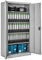 TecTake® Armario Archivador Oficina en Acero, Armario Exterior e Interior con Candado Seguridad, Armario Multiusos con 5 Alturas, 4 Puertas, 2 Cajones, 3 Estantes Ajustables, 180x90x40 cm - Gris