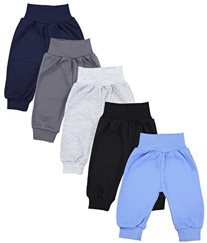 TupTam Pumphose Baby 5er Pack Unisex - Bequeme Baby Hose für Jungen und Mädchen aus Oeko-Tex Baumwolle, Farbe: Junge 5, Größe: 74