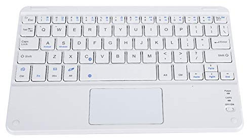 Garsent Teclado Bluetooth fino, multimedia inalámbrico con panel táctil para PC, tableta, Smart TV, smartphones y más