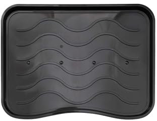 Nicoman Boot Tray Shoe Organiser Soft Rubber Non Slip Washable Multipurpose Container Floor Carpet Protection for Indoor Outdoor - (Small Black, Pack of 1)