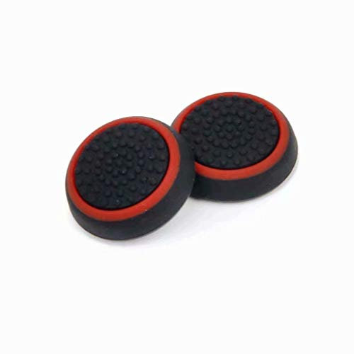 ACTECOM par de Tapas Luminosas de Pulgar para Sony PS4 Controlador Joystick Accesorios para Videojuegos (Rojo)