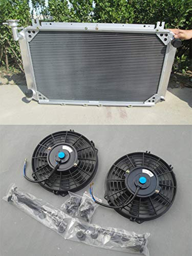 Radiador de aluminio + ventiladores para Patrol GQ 2.8 4.2 DIESEL TD42 y 3.0 PETROL Y60