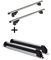 Skiträger Silver Ice ausziehbar + Dachträger/Relingträger VDP LION1 kompatibel mit Seat Ateca (5 Türer) ab 16