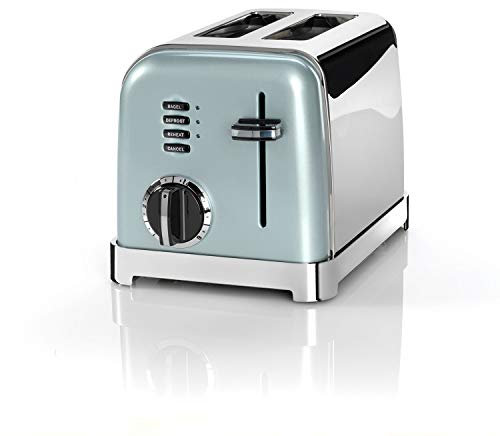 Cuisinart 2 slice toaster, Wide slots, ideal for thick bread and bagels, 6 browning levels plus defrost, Wide slots, High lift lever, Matching kettle available, Light pistachio