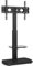 TTAP TV Stand for 32-65 Inch TV’s with Black Wooden Base and Single Glass Shelf/With Swivel and Height Adjustable Mount Bracket (BLACK)