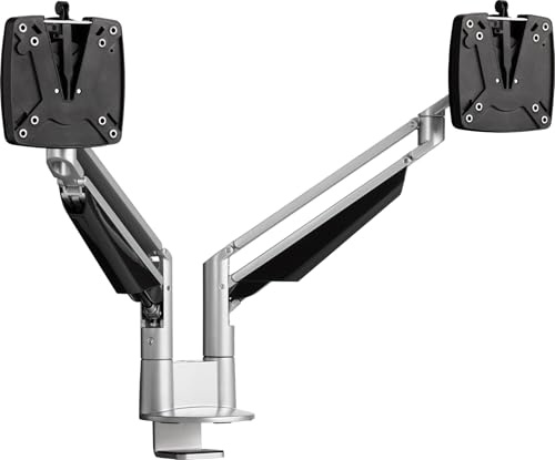 Novus Clu Duo Befestigungskit Gelenkarm Spannbefestigung für Tisch 2 Monitore Silber