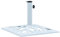 vidaXL Base de Sombrilla, Soporte de Parasol, Pie de Sombrilla, Base para Jardín Patio Terraza Piscina Playa, Hierro Fundido Blanco 12 kg 49 cm