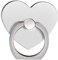 MuStone - Supporto ad anello per telefono cellulare, a forma di cuore, supporto in metallo con rotazione a 360°, per tutti gli smartphone, iPhone, Samsung (argento)