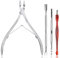 Acehome Cuticle Trimmer with Cuticle Pusher - 4 Pcs Cuticle Cutter Nipper Clipper Dead Skin Remover Scissor Plier Durable Manicure Pedicure Tools Nail Tools Set for Fingernails and Toenails