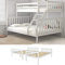 Panana Triple Sleeper Bunk Beds, Single Top Double base bed, Solid Wood Frame, Wooden Bed Frame (3FT+4FT6 with ladder)