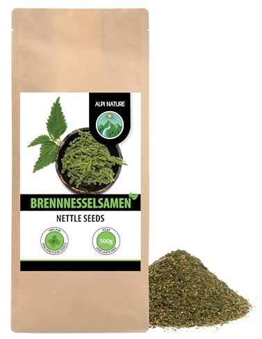 Alpi Nature Brennesselsamen 500g, Brennessel Samen getrocknet, Brennesselsamen gerebelt