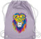 Shirtracer Turnbeutel Rucksack - Dschungel Deko Wildnis - Löwe Lion - Unisize - Pastell Lila - beutel kinderrucksack tiere mit tiermotiven bunt tasche tier bunter beuteltasche tiermotiv animal print