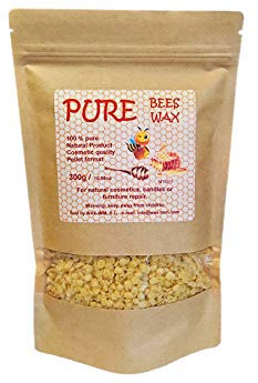 WAXIM. Cera de abeja pura en perlas a elegir en diferentes tamaños. (300 gr.). Artesanales, velas caseras, DIY, natural, manualidades, biodegradable, ecologica, amarilla, organica.