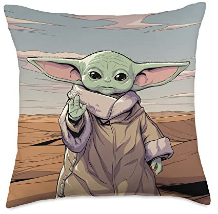 Star Wars Mandalorian The Child Throw Pillow, 18x18, Multicolor