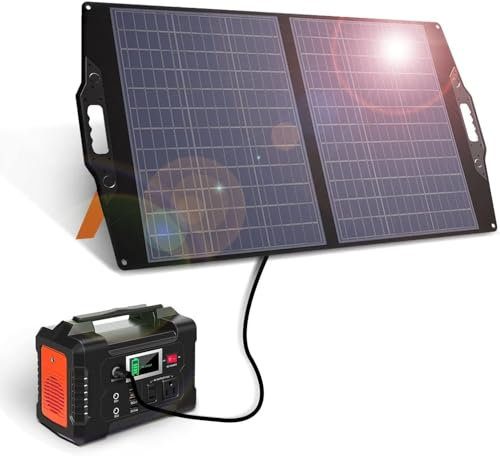 Kit pannello caricabatterie solare pieghevole da 100W, flessibile, impermeabile portatile con porte USB/DC/Type-C per centrali elettriche case telefoni