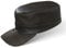 BLACK FOREST FOX Herren Damen Leder Cuba Army Cap Hut Schirmmütze in Brown-Anilin