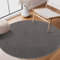 SANAT Kurzflor Teppich Wohnzimmer - Uni Modern Teppiche fürs Schlafzimmer, Arbeitszimmer, Büro, Flur, Kinderzimmer und Küche - Grau, 150 cm Rund