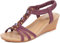 Gaatpot Sandali Punta Aperta Sandalo con Zeppa Moda Scarpe con Tacco Donna Estivi Spiaggia Elegante Viola 36EU=38CN
