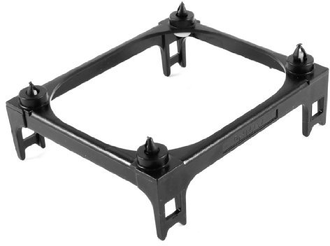 Ruilogod Soporte de montaje de ventilador de CPU de plástico negro de plástico para zócalo 478