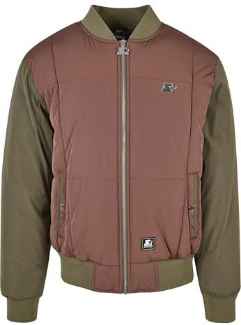 STARTER BLACK LABEL Herren Starter Quilted Bomber Jacket bark/Darkolive, S