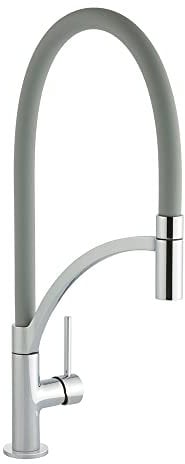 Cookology Giglio Pull Out Kitchen Tap – Single Lever (Chrome Graphite Grey)