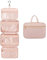 LOVEVOOK Kulturtasche Damen Gross, wasserdichte Kulturbeutel zum Aufhängen, Faltbare Waschtasche Kosmetiktasche Groß mit 360°Drehbare Haken, Waschbeutel Makeup Bag Cosmetic Bag für Damen. Rosa