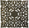 MARRAKESCH Wandbild Wanddeko aus Holz 40cm gross Ornament Ajitha Grau als Orientalische Dekoration