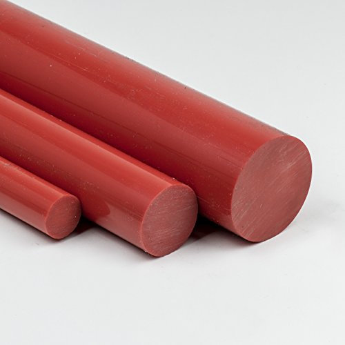 PVC Rundstab rot Ø 70 mm - Kunststoffstab 500 mm lang - PVC-U Rundmaterial auf Zuschnitt
