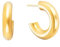 Brandlinger ® Statement Ohrringe. Chunky Creolen groß und breit. Schmuck Damen vergoldet mit 18 Karat (Silber und Gold) für Frauen und Mädchen. Durchmesser der Creolen 20mm.