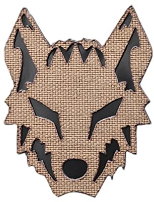 Kleiner Taktischer Wolf Patch Tan Coyote Militär Lasercut Patch