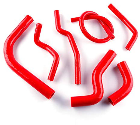 LUXERAD Kit tubo radiatore in silicone per Suzuki Samurai 1986 1987 1988 1989 1990 1991 1992 1993 1994 1995 (rosso)…
