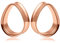Vankula Ohr Tunnel 1 Paar Double Flared Flesh Plugs Tropfenform Edelstahl für männer damen Ohrpiercing Schmuck 14mm(9/16) Roségold