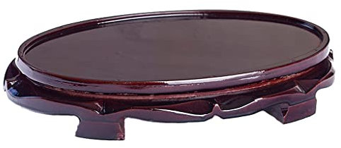 Bonsaisockel Massivholzsockel Strange Stone Jade Vase Bonsai Flower Bottom Support Oval Thuja Ornaments Holzsockel Geeignet for Home Office Decoration Zimmerpflanzenständer (Size : A) The New